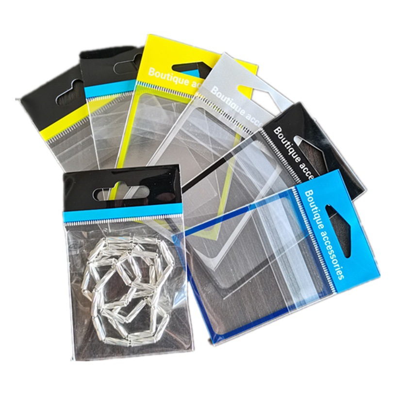 Bolsa de Embalaje Universal de accesorios pequeños en stock bolsa de joyería de plástico transparente compuesto sellado inverso ziplock bolsa al por mayor