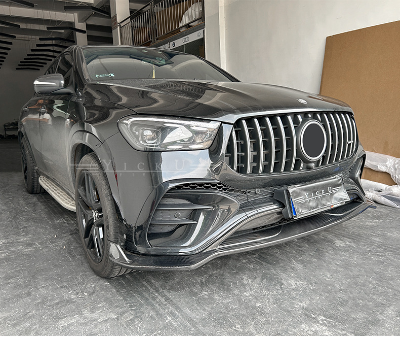 Suitable for 20-24 Mercedes-Benz Gle Modified Ld Front Lip and Rear Lip Brbs Front Shovel and Rear Lower Group 450 Carbon Fiber Surround