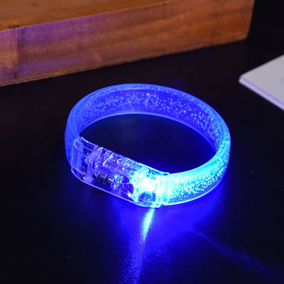 Acrylic flash bracelet colorful bubble fluorescent stick electronic LED luminous bracelet stall luminous toys wholesale