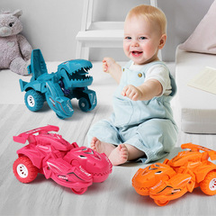 Collapsible Dinosaur Toy Car with Low Inertia, Durable, Rotatable Racing Car for Boys, Children's Gift