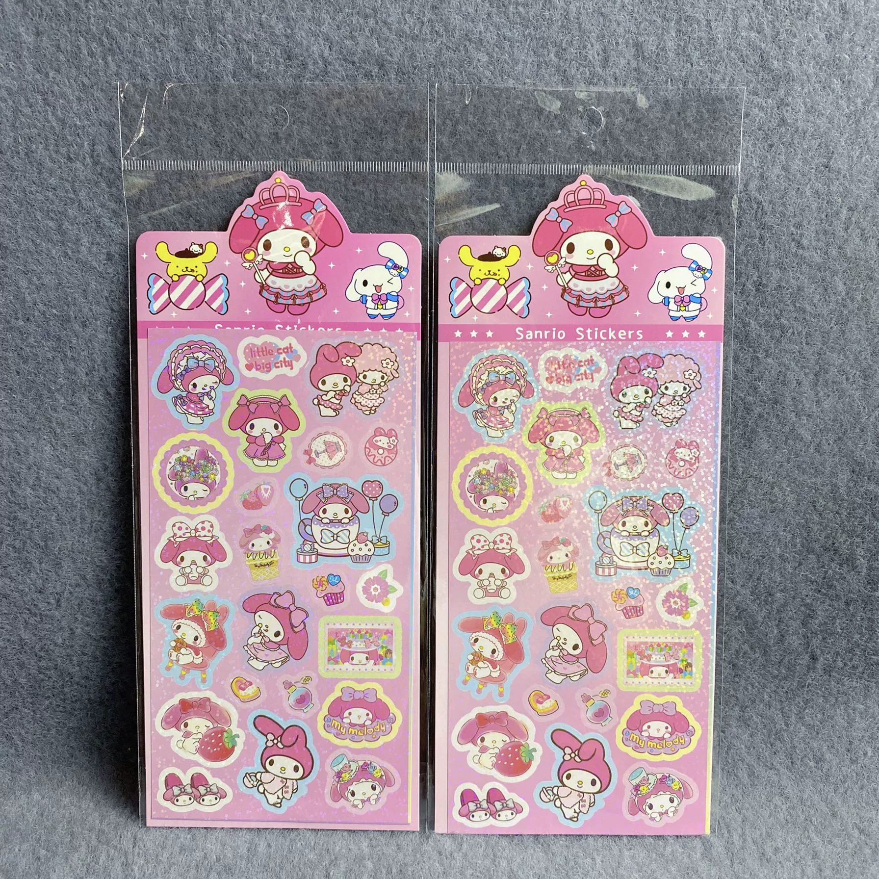 New Sanrio Gudaka sticker laser card cartoon cute DIY diary material sticker kit Kuromi My melody