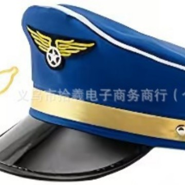 Gorro de Capitán de Piloto de Poliéster para Halloween y Disfraces image 5