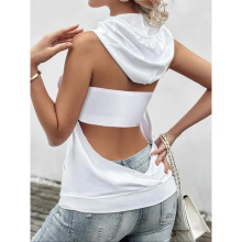 M 26764 Women's hollow hooded short sweatshirt Ůʿ�οն̿�