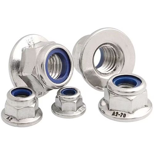 Factory direct 304 stainless steel flange nylon anti-loosening lock nut DIN6926 anti-slip hexagonal nut with pad