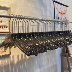 Acrylic smoke gray clothes hanger for clothing store, non-slip transparent children's men's and women's clothes hanger plastic wholesale