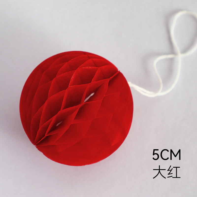 Linterna de panal de Año Nuevo decoración de barril pequeña linterna de color papel de panal dibujo de flores de fondo pared decoración