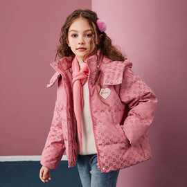 2025时尚羽绒棉服加厚棉袄新款女童外套冬装洋气外套儿童宝宝保暖