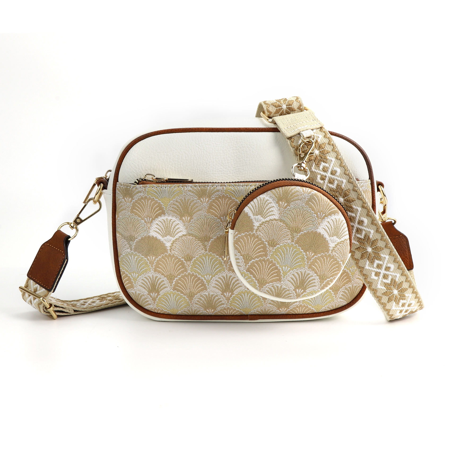 En stock Amazon Venta caliente acolchado bordado Plaid color a juego retro hombro bolsa cremallera hombro Correa mensajero bolsa cartera pequeña bolsa cuadrada