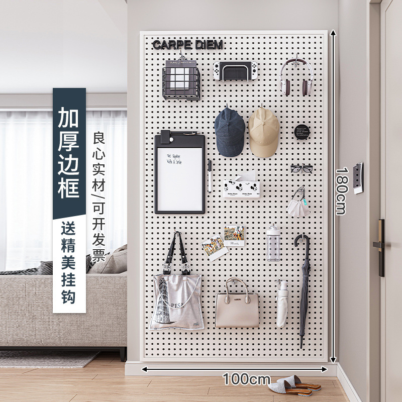 estante de pared estante de flores herramienta tablero colgante agujero de pared tablero agujero