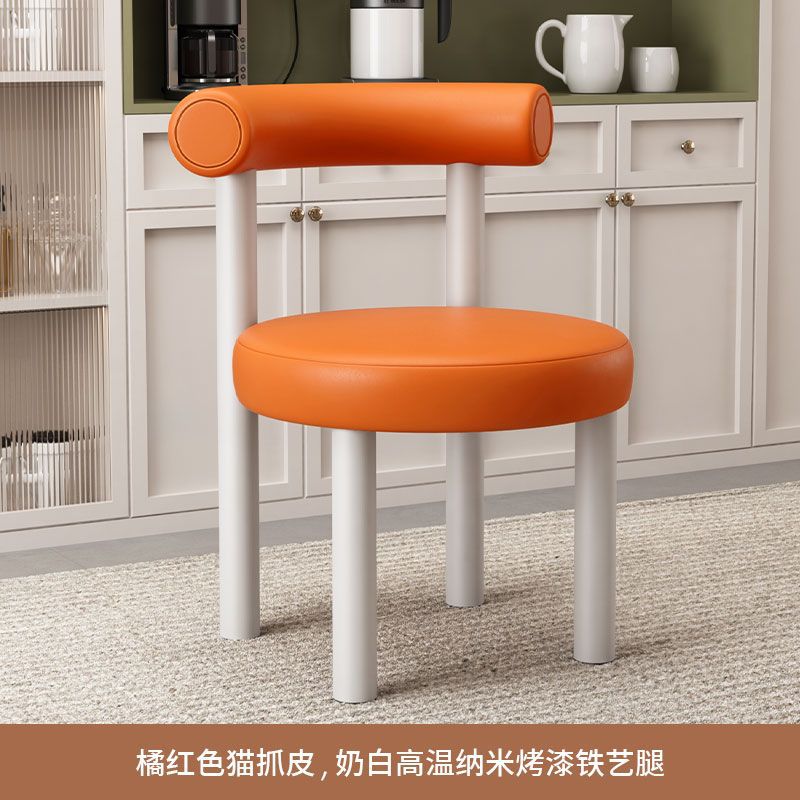 주황색 고양이 발톱 가죽 [흰색 페인트 다리] 분리 가능 및 세탁 가능