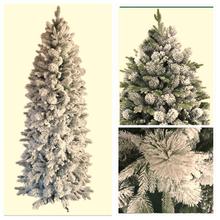高擋鉛筆積雪聖誕樹 1.2-3米 PE櫥窗聖誕樹 版瘦PE松針鉛筆聖誕樹