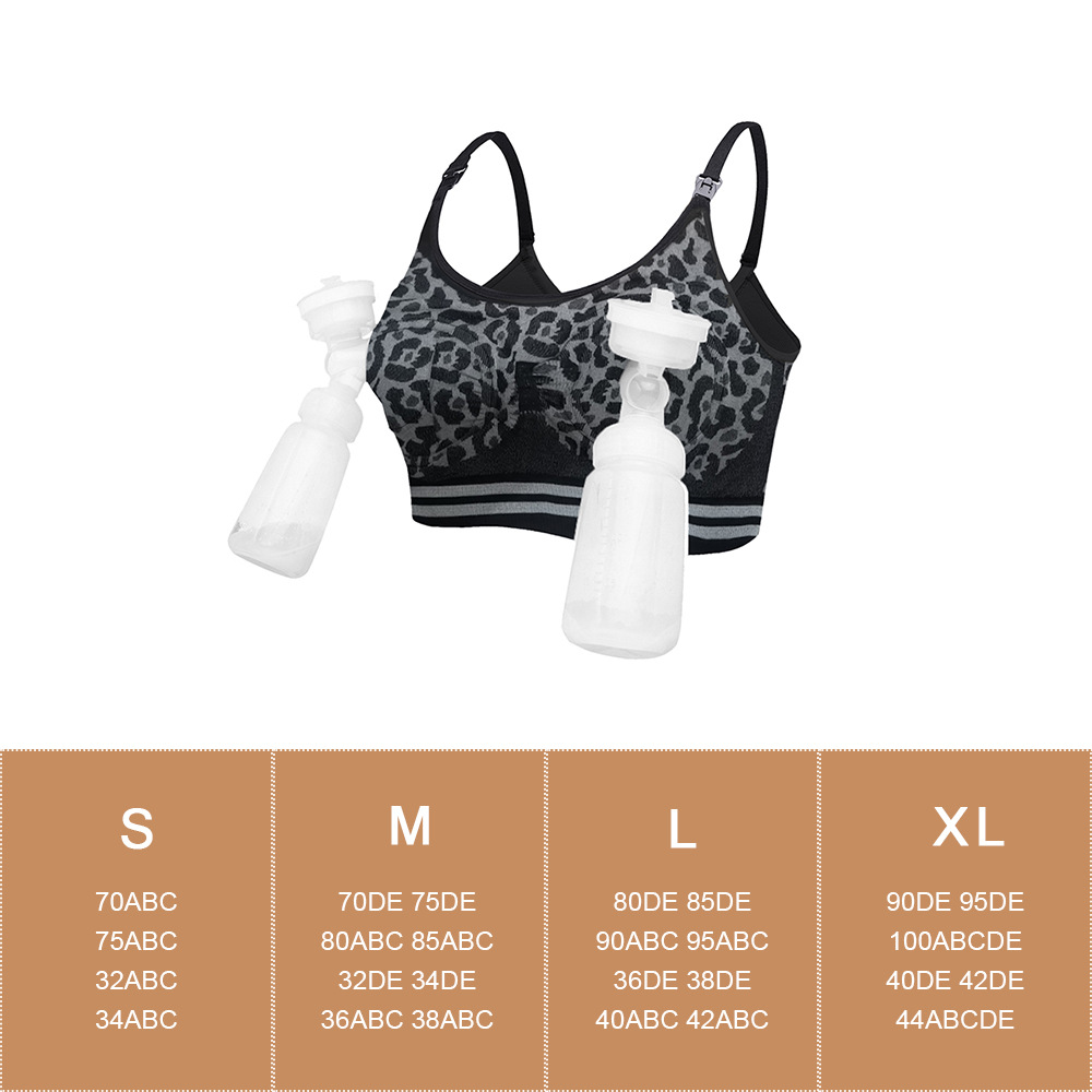 Sujetador de lactancia manos libres transfronterizo al por mayor para mujeres embarazadas con hebilla frontal, transpirable y anti-filtraciones para lactancia y uso posparto.