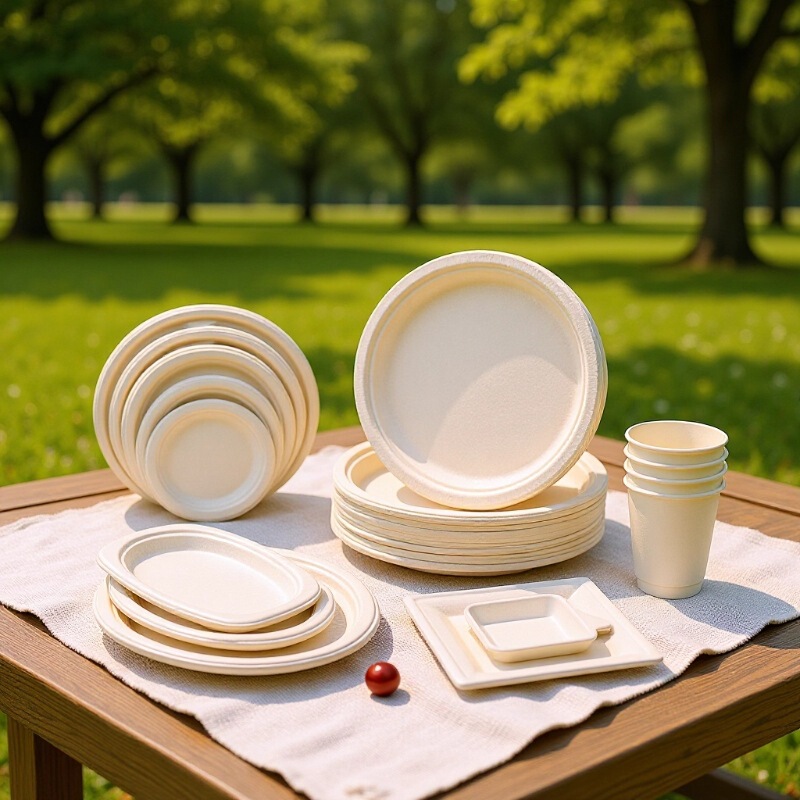 Disposable Plates, Paper Dinner Plates, Food-Grade Household Dishes, Bowls and Chopsticks, Thickened Round Biodegradable Fruit Plates, Outdoor Tableware Disposable Plates, Paper Dinner Plates, Food-Grade Household Dishes, Bowls and Chopsticks, Thickened Round Biodegradable Fruit Plates, Outdoor Tableware