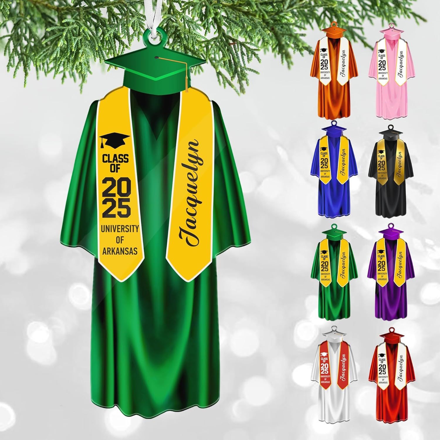 Colgante acrílico 2D transfronterizo nuevos productos de graduación temporada de vestimenta decoración colgante espejo retrovisor colgante conmemorativo de graduación
