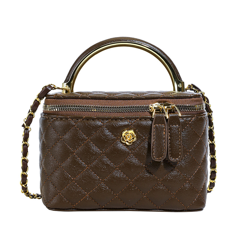 Bolso de mano de lujo ligero estilo francés, bolso cuadrado pequeño para mujer, nuevo modelo transfronterizo 2026, bolso cruzado de cadena acolchado de alta calidad.