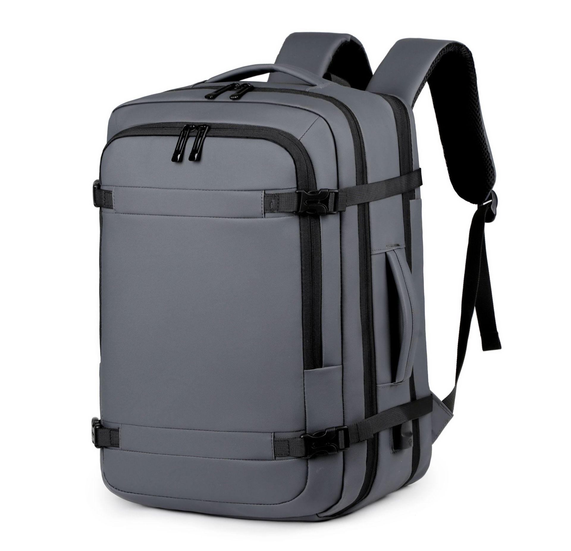 Mochila de Negocios para Laptop de Tela Oxford, Impermeable, Expandible, Carga USB, para Viajes de Negocios image 8