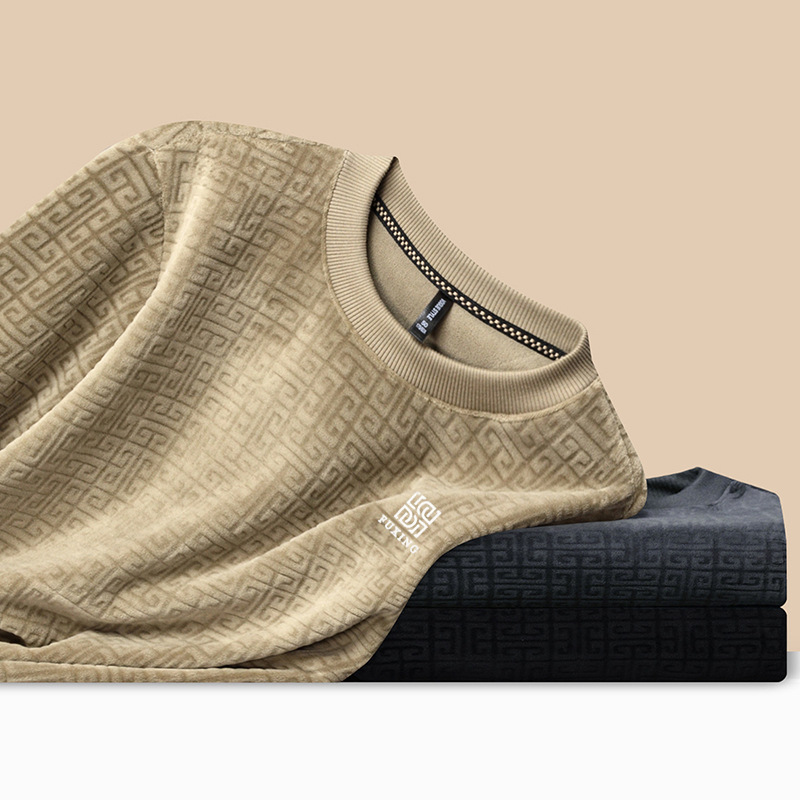 Tricot populaire velours épaissi pull pour hommes automne hiver nouveau Simple polyvalent à la mode fond pull pull hommes pull à capuche_voghion.com