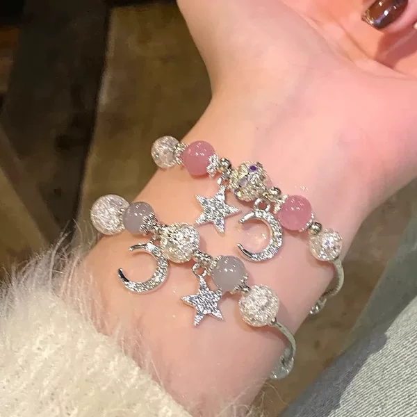 Berry Crystal Beaded Bracelet Girls' Bracelet Girlfriend Bracelet Niche Hand Rope Exquisite Tassel Jewelry