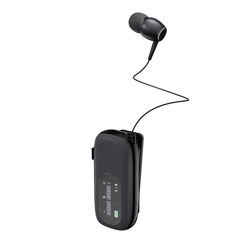 K75 ビジネスラベリア Bluetooth ヘッドセット格納式ワイヤレス高速充電 Bluetooth ヘッドセットデジタルディスプレイ超長バッテリー寿命|undefined
