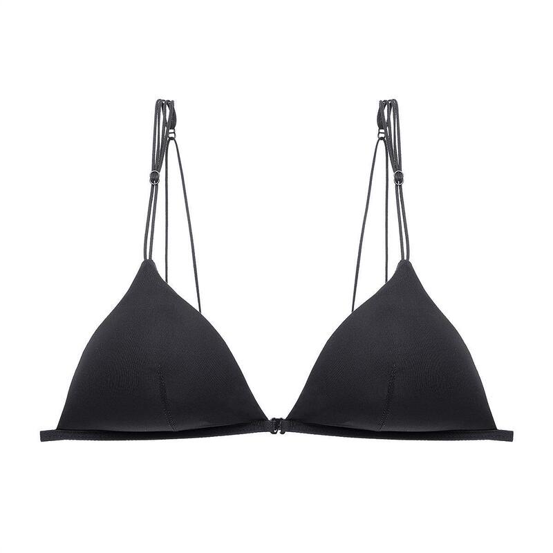 Sexy Front Buckle Underwear Women's French Style Triangle Cup Without Steel Ring Underwear Thin Cotton Superfine Shoulder Strap Beautiful Back Bra Set