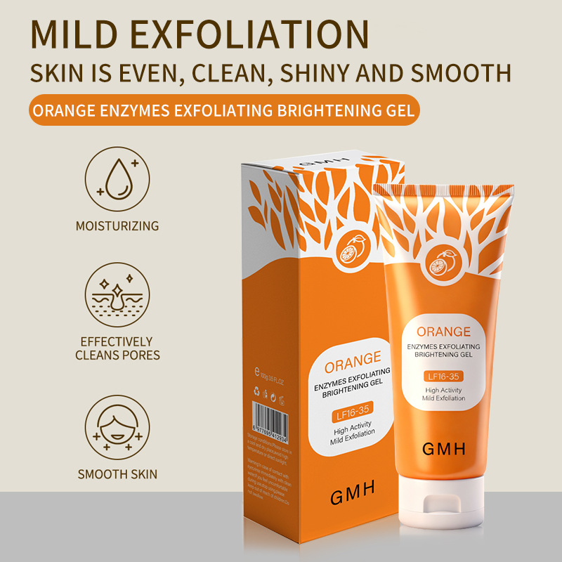 Gel Exfoliante Facial de Naranja 100g Limpiador Facial para Rostro