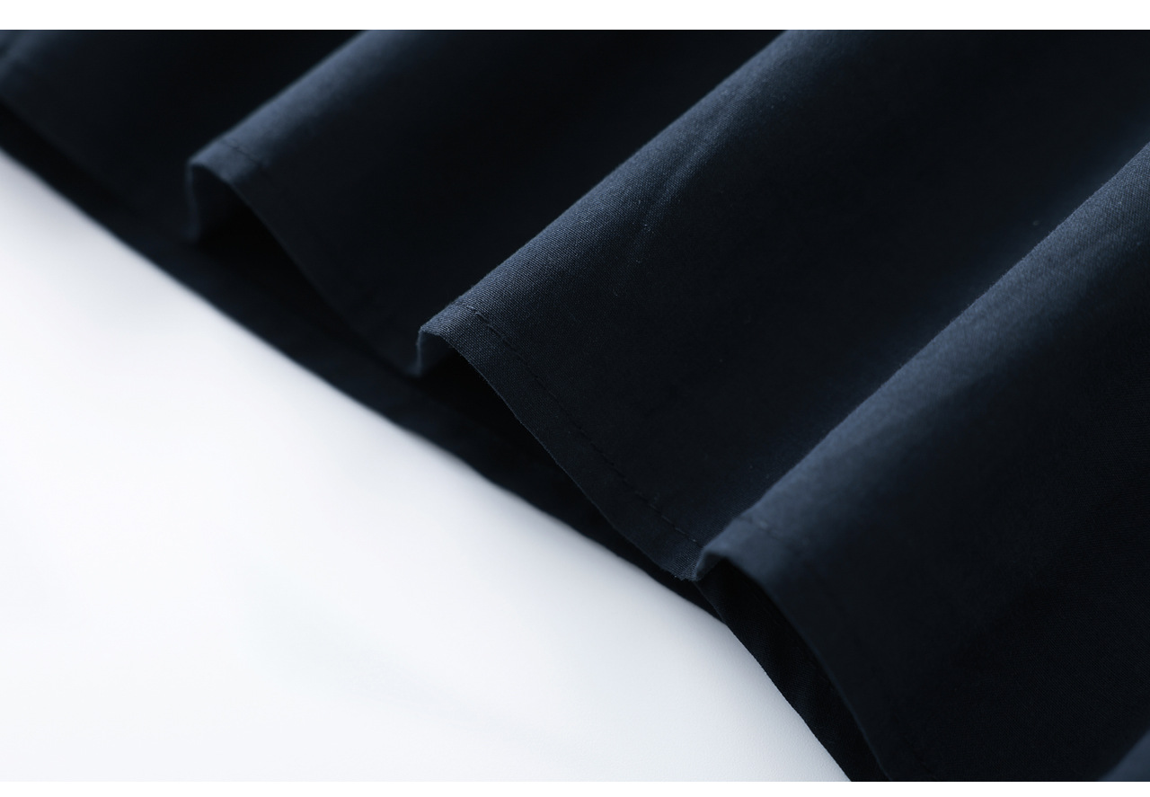 Áo sơ mi nữ dài tay chất lụa tencel phối xoắn thanh lịch — xanh lam chi tiết 30