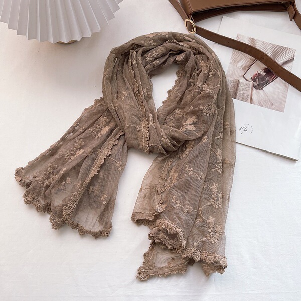 autumn lace transparent white cloak