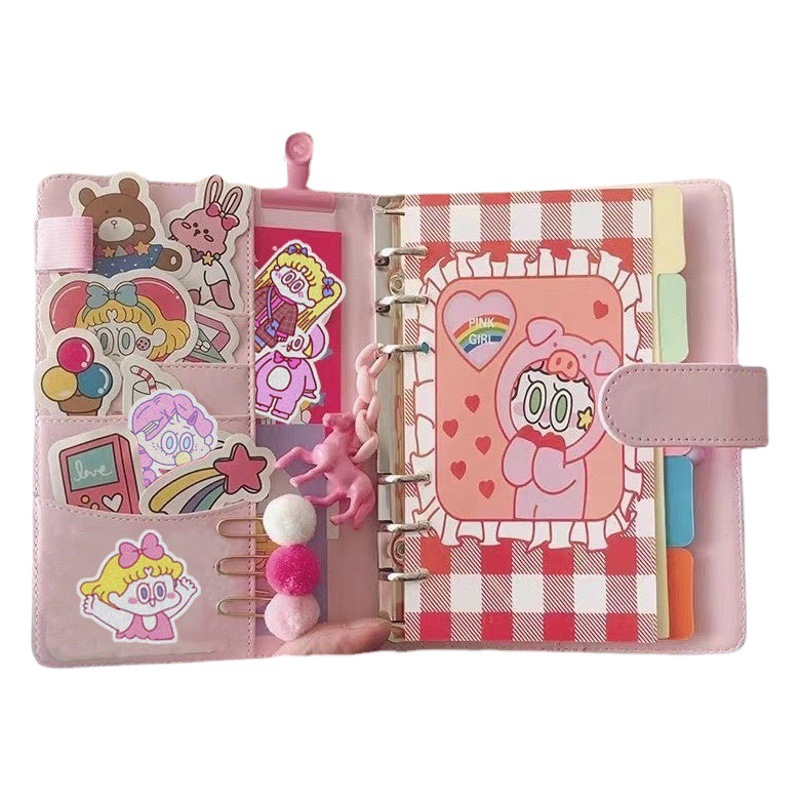 Juego de libros de manos de celebridades de Internet, lindo diario de niñas, material de bastón, material de herramienta, cinta adhesiva, caja de regalo, juego completo