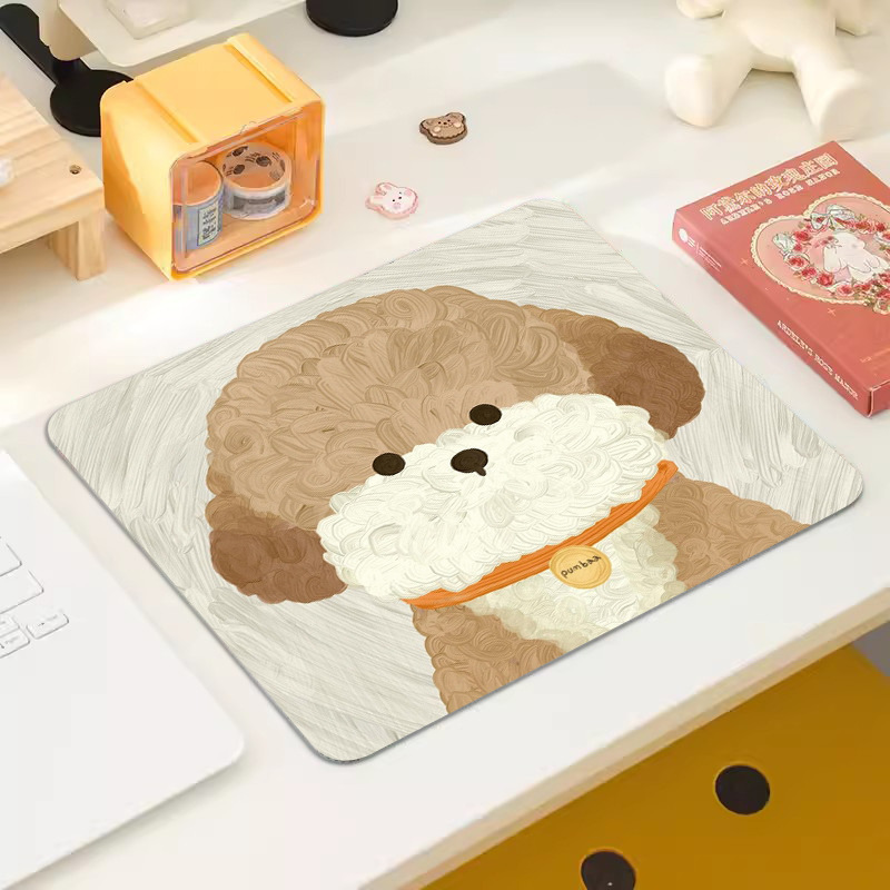 만화 귀여운 개 마우스 패드 스몰 사이즈 컴퓨터 테이블 매트 게임 매트 미끄럼 방지 가장자리 잠금 두꺼운 인터넷 카페 전자 스포츠 테이블 매트
