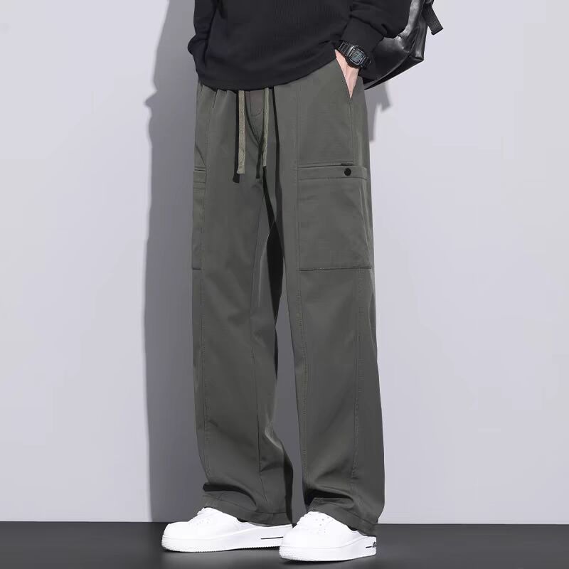 Camisas menos ropa militar verde americano pantalones de trabajo para hombres más bolsillos 2025 pantalones de primavera para hombres pantalones retró recto