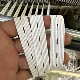 定制扣眼松紧带1.52.02.5cm黑白灰色红色涤纶胶丝材质织带高弹力