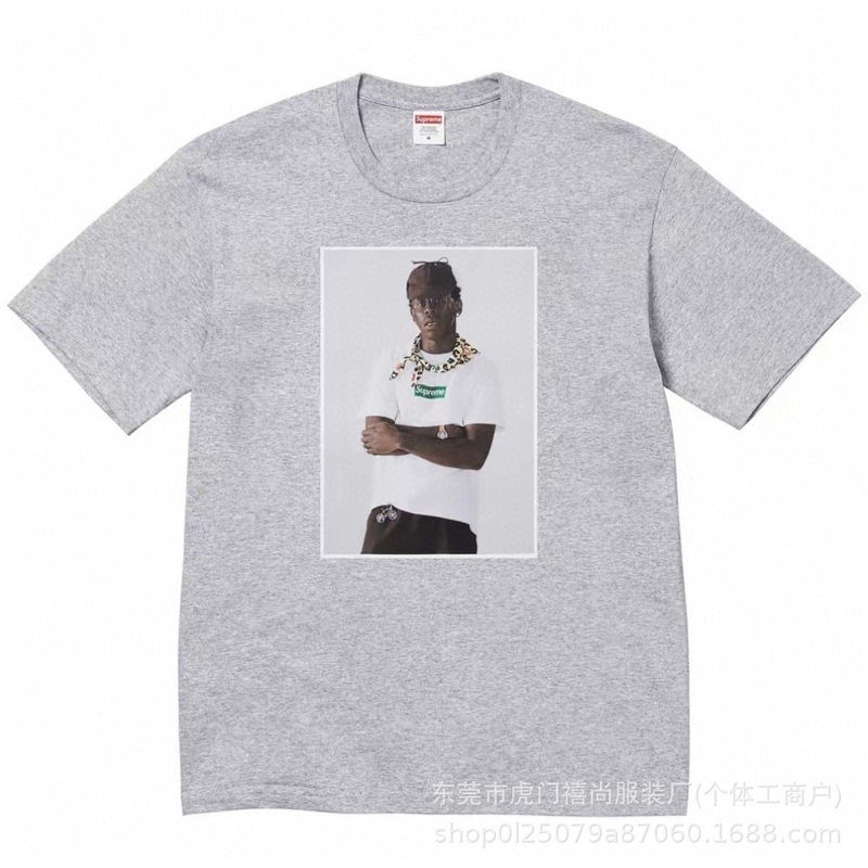クロスボーダー 25ss アメリカントレンド Supreme ハイバージョン レタープリント ラウンドネック 半袖 ユニセックス ゆったり カジュアル Tシャツ|undefined