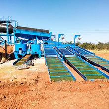 厂家供应移动式淘金车 滚筒鼓动溜槽洗沙选金设备 旱地选砂金设备