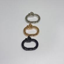 锌合金旦形弹簧圈跑道圈圆环开口蛋形椭圆弹簧扣箱包配件