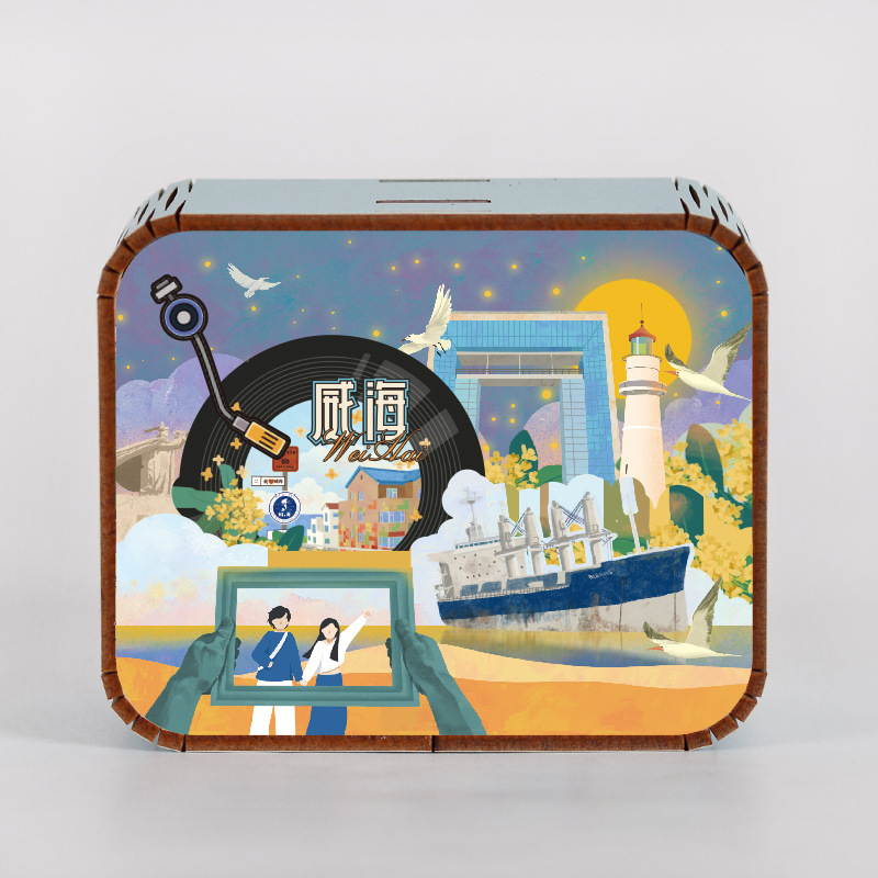 オリジナルアモイ重慶南京西安都市動態オルゴールオルゴールオルゴール観光記念品|undefined