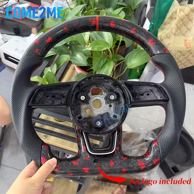 Suitable for Audi RS3 RS4 RS5 A3 A4 A5 S3 S5 red forged carbon fiber steering wheel