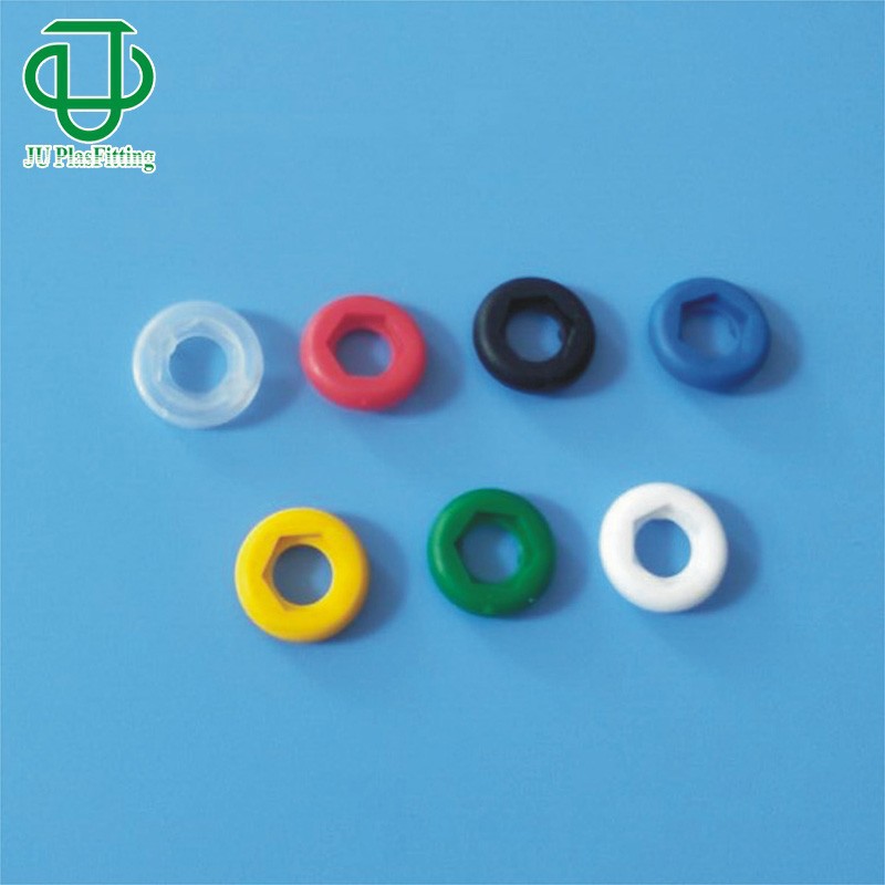 集优PP塑料七色固定环螺母鲁尔穿板直通接头现货批发