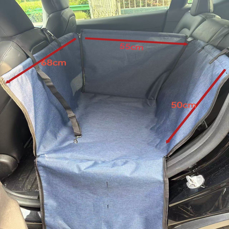 Alfombra de coche para mascotas de doble capa transfronteriza alfombra de coche de salida para perros fila trasera Asiento único estera para mascotas cubierta de asiento protectora