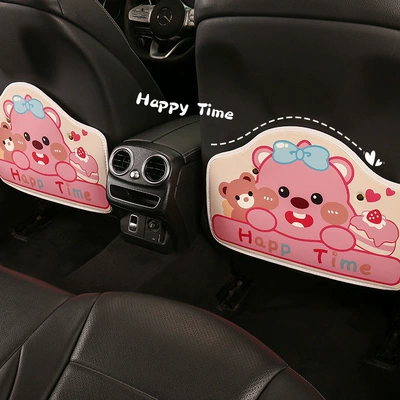 Short Cartoon Printed Anti-Kick Pad Chair back anti-kick pad