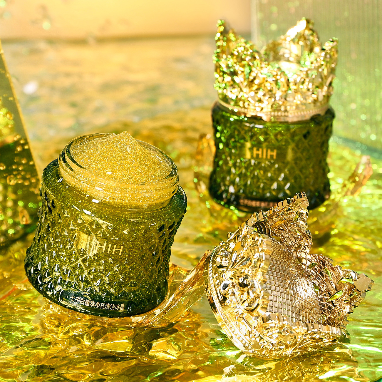 HIH Qizi 백색 식물 추출 그물 구멍 청소 얼음 결정