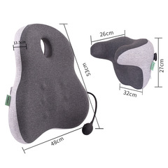 2023 New Car Lumbar Headrest Car Lumbar Cushion Memory Foam Car Seat Cushion Neck Pillow Set