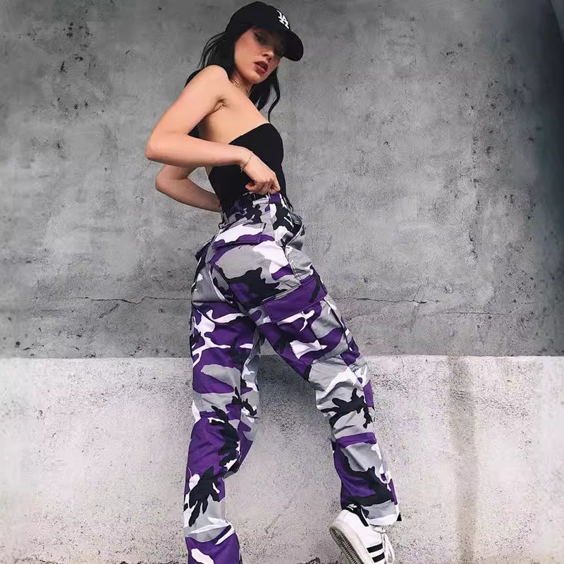 European and American 2025 Cross-Border Wish New Camouflage Workwear Denim Casual Pants Harem Pants