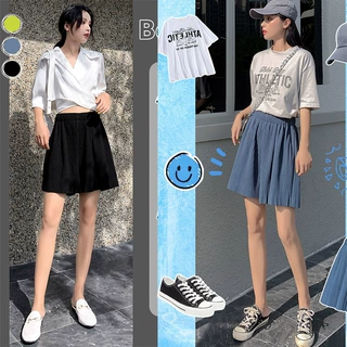 夏季薄款短裤女宽松2021新款高腰显瘦大码黑色休闲阔腿五分裤潮