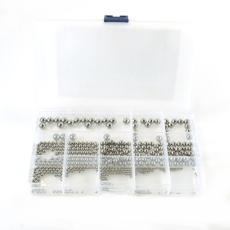Alta calidad 600 unids acero inoxidable 304 bola de acero 1.0-8.0 combinación en caja traje de comercio exterior transfronterizo