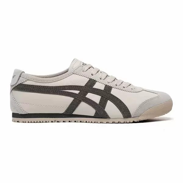 Onitsuka tiger skin milky white carbon ash