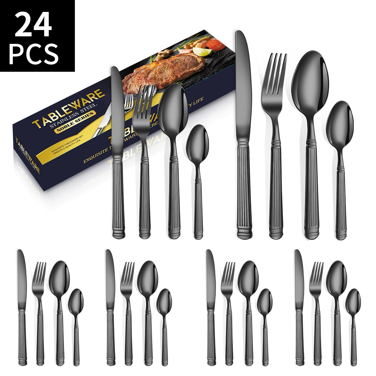 (Cross-border trading), tableware stainless steel, set, Amazon
