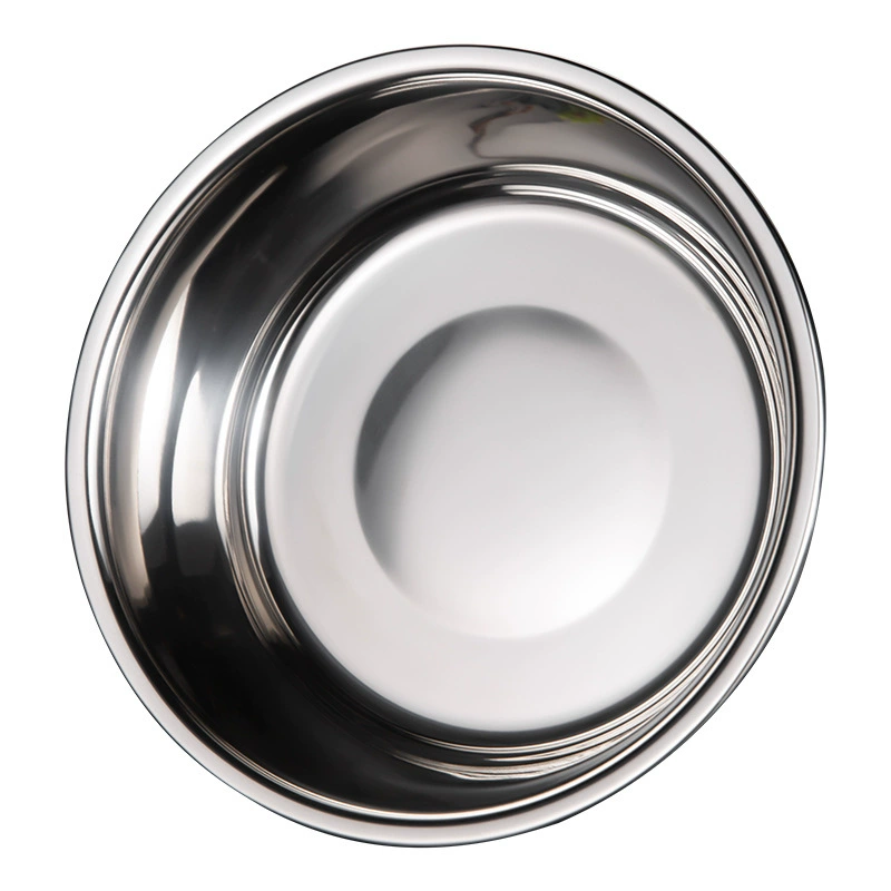 Cross-border thickened 201 stainless steel multi-purpose basin food-grade condiment cooking basin kitchen baking egg beating reverse side soup basin