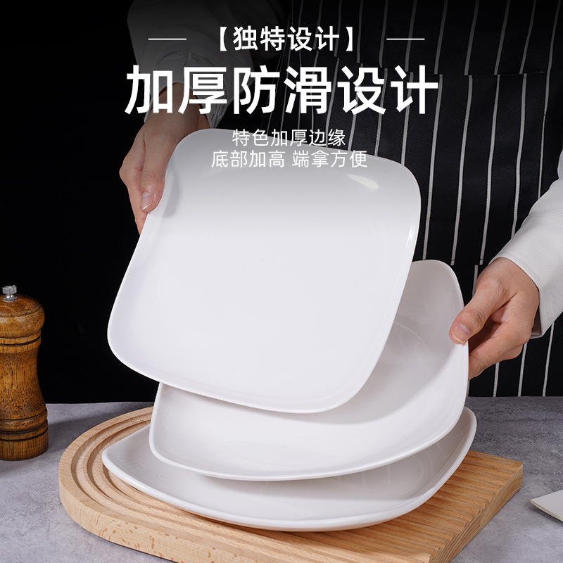 Plastic dinner plate for commercial use