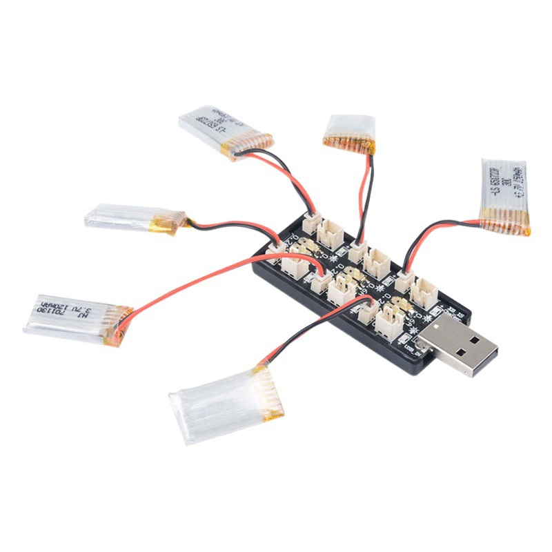 Шестиканальное зарядное устройство USB-3,7 В, стандартный интерфейс источника питания, независимый выход, одновременная зарядка, интеллектуальная зарядка