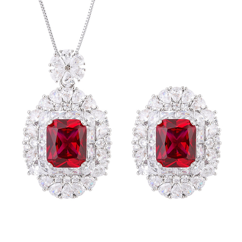 Zhuang Sheng joyas nuevo fondo de cobre chapado en oro de simulación de color tesoro estilo simple luz traje de lujo hembra piedra principal 12*10